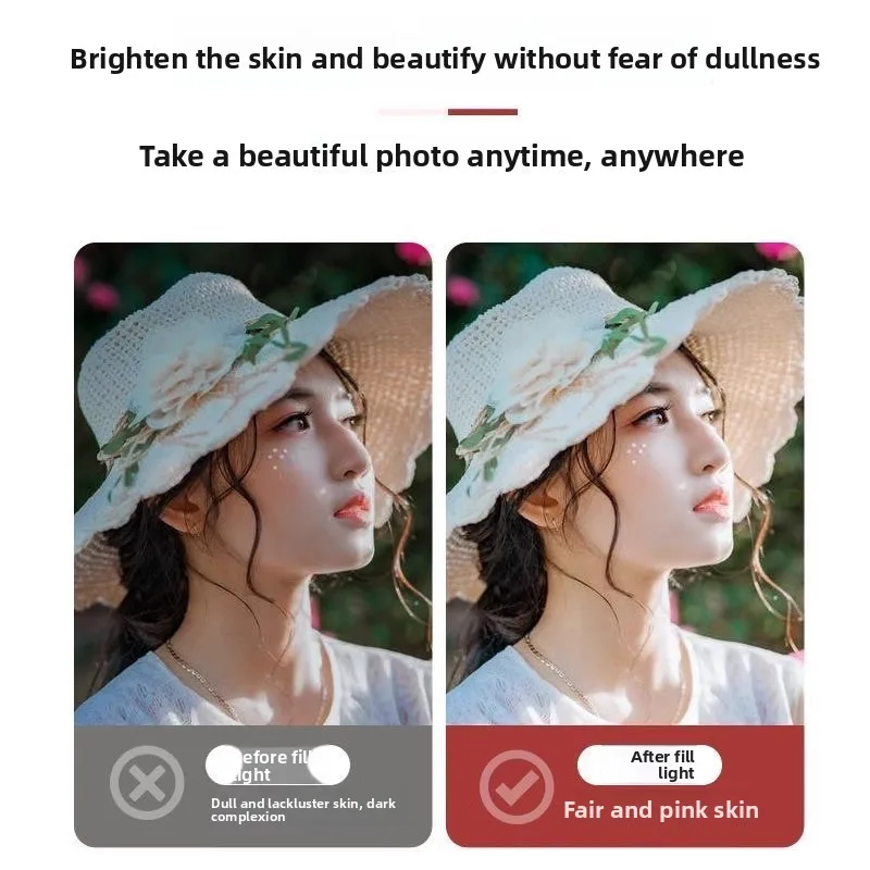 Clip-on Fill Light for Mobile Live Streaming Laptop Video Outdoor Shooting Soft Light Mini Portable Pocket Light