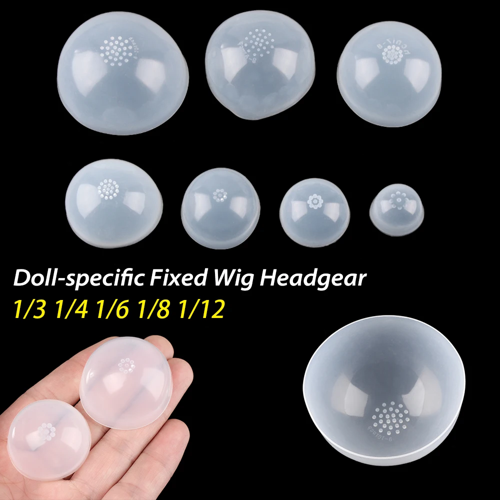 1/3 1/4 1/6 1/8 1/12 Doll-specific Wig Headgear Silicone Anti Slip Anti Staining Fixed Hair Headgear Doll Toys Accessories