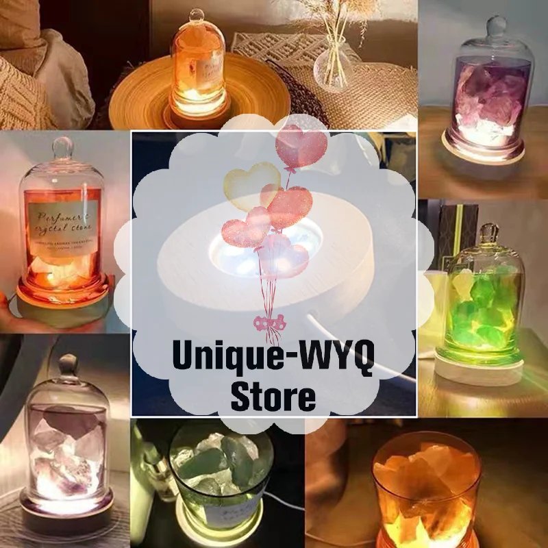 

10 см деревянный светильник, перезаряжаемый деревянный светодиодный светильник, вращающаяся подставка для дисплея, держатель лампы, цоколь лампы, искусство с адаптером питания