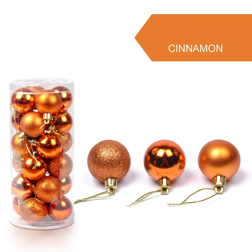 Navidad Decoraciones Para El Hogar 30mm Christmas Xmas Tree Ball Bauble Hanging Home Party Ornament Decor Adornos NavideñOs