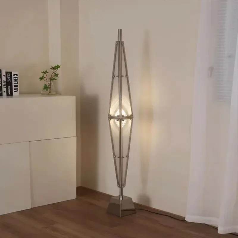 Post-modern triangle floor lamp creative lighting atmosphere glass floor lamp