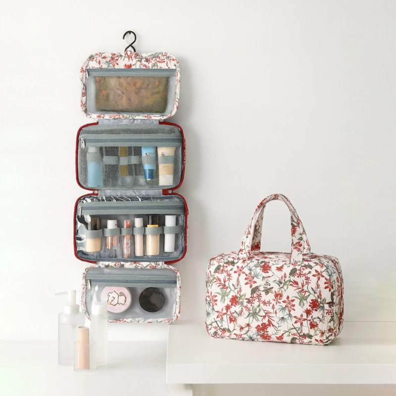 Large-capacity Top-handle 60% off Foldable Hook Toiletry Bag, Portable for Travel, with a High-end Feel and Separate Compartment