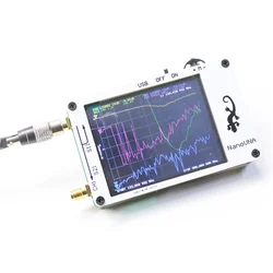 2.8 Cal wyświetlacz LCD NanoVNA VNA HF VHF UHF analizator antenowy analizatora sieci UV + bateria (biały)