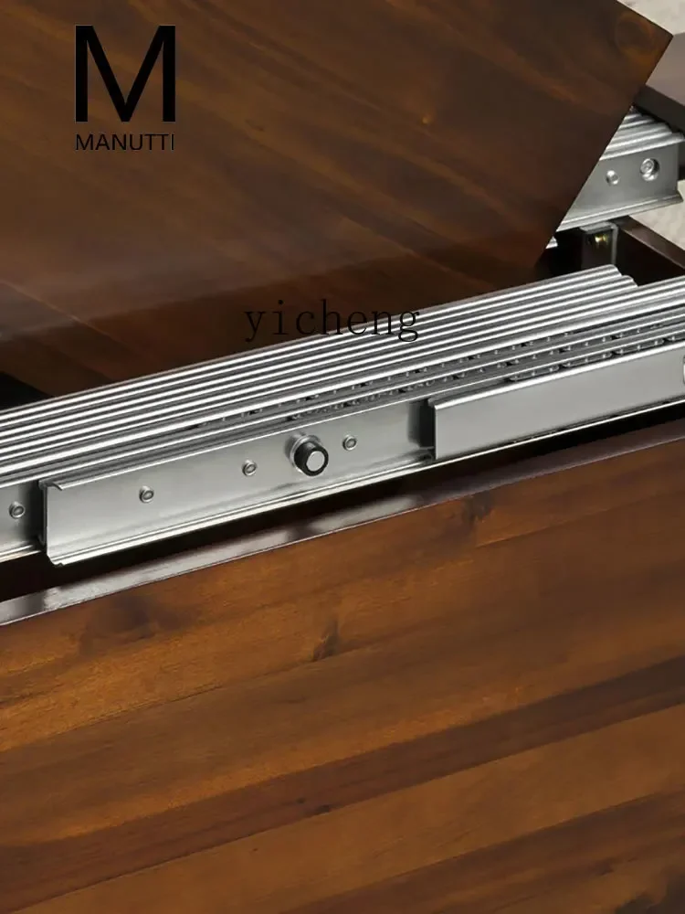 

ZZ solid wood telescopic folding multi-functional bench storage household