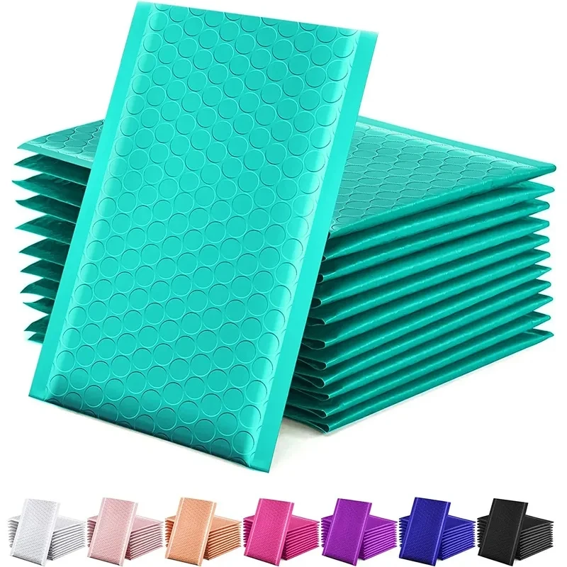 bolha acolchoada mailing envelopes mailer poly para embalagem auto selo bolsa do transporte azul novo 50 pcs 01