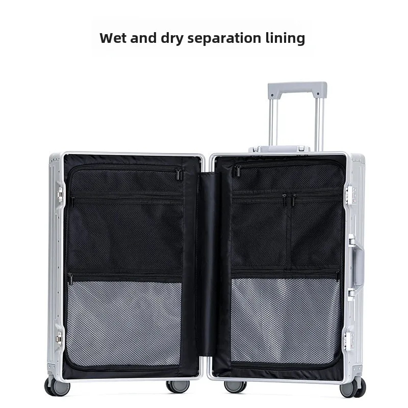 All aluminum magnesium alloy luggage, aluminum frame suitcase, luggage rack, password travel box, hand-held luggage