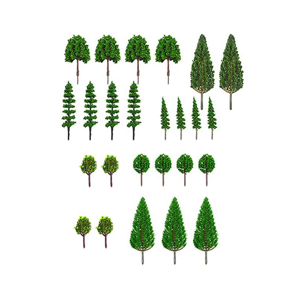 25pcs Fine Detail Miniature Trees for HO N Scale For Train Layouts Diorama Scenes and Model Environment Design