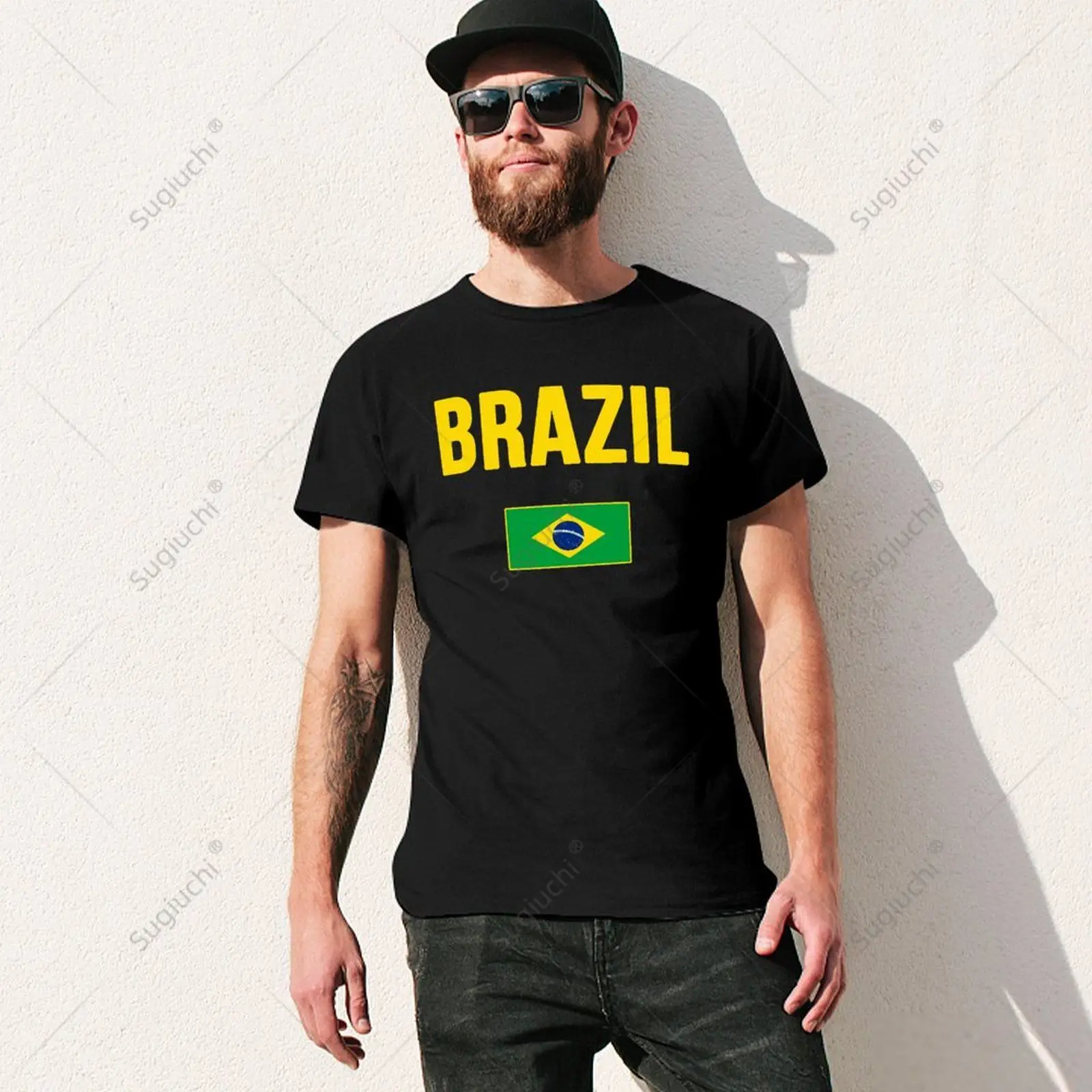 للجنسين الرجال البرازيل العلم البرازيلي البرازيل Bandera Bandeira التي شيرت تيز تي شيرت النساء الفتيان 100% القطن تي شيرت