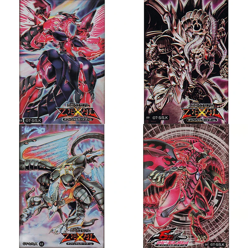 50PCS Yu-Gi-Oh! DIY oard game card protective case Card Of God Red-Eyes Black Dragon Anime game collection card holder gift