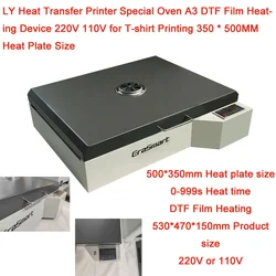 LY drukarka termotransferowa specjalna urządzenie grzewcze folii A3 DTF 220V 110V do druku koszulki 350*500MM płyta grzewcza rozmiar