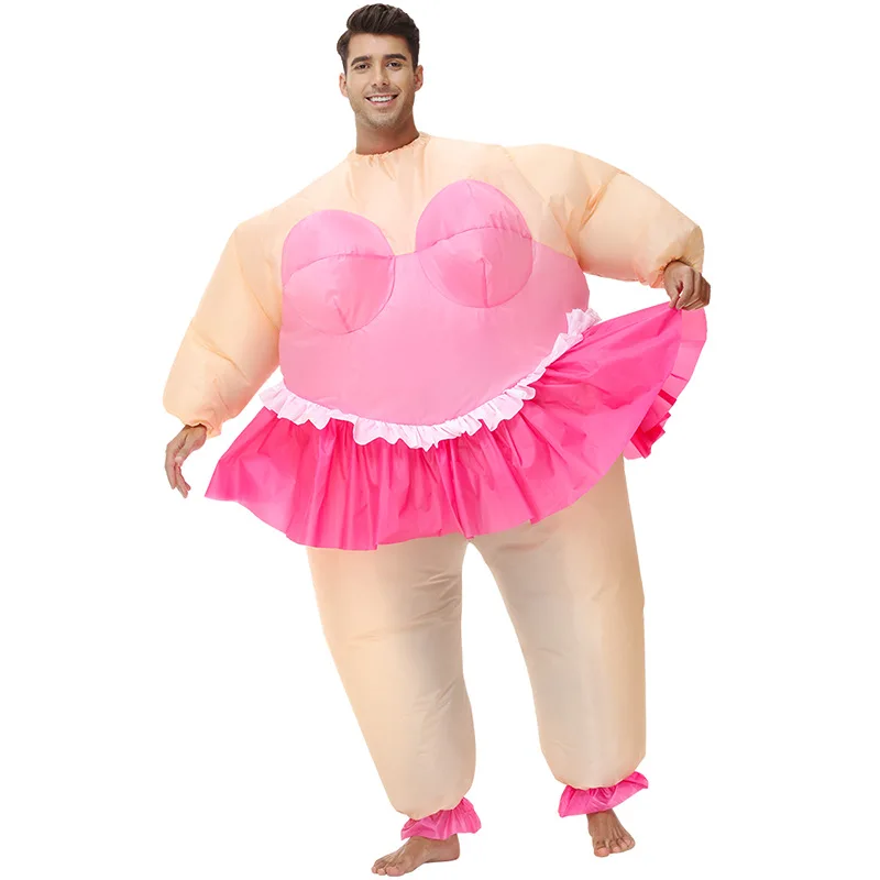 

Halloween Costume Adult Women Men Ballerina Cosplay Inflatable Suit Funny Carnival Festival Party Air Blow Dress Up Suit Stage