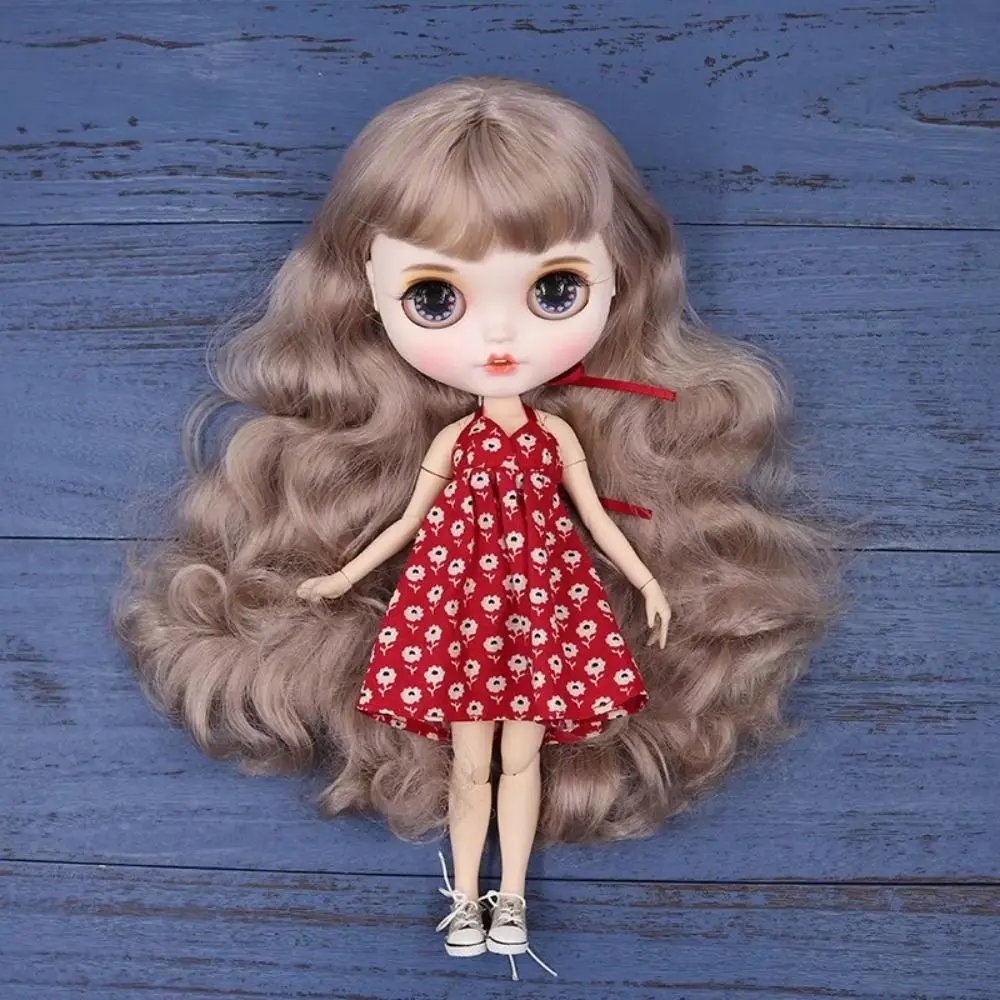 أزياء فستان بحزام الأزهار لطيف فساتين طوق الأميرة الصغيرة DIY الملحقات مع أكياس لدمى azone ob22/24/27