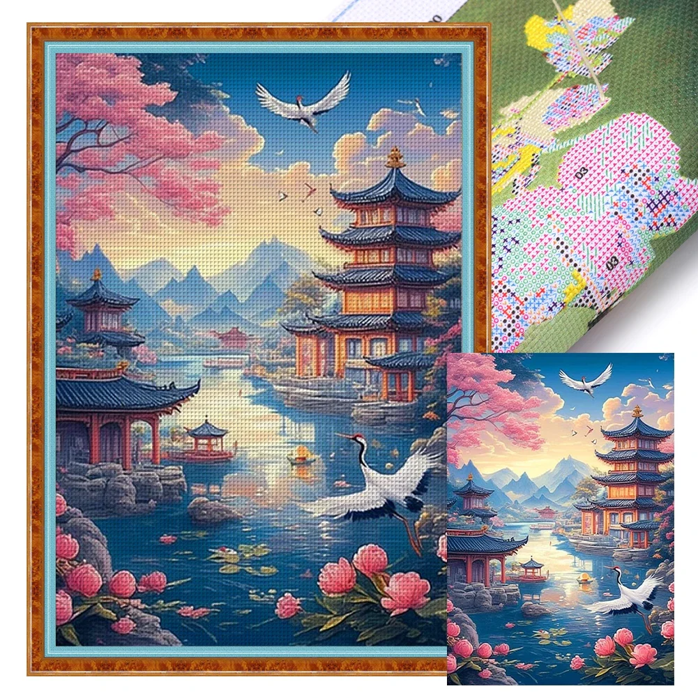 

Набор для вышивки крестом с пейзажами, набор для вышивки крестом «сделай сам», 11CT, домашний декор