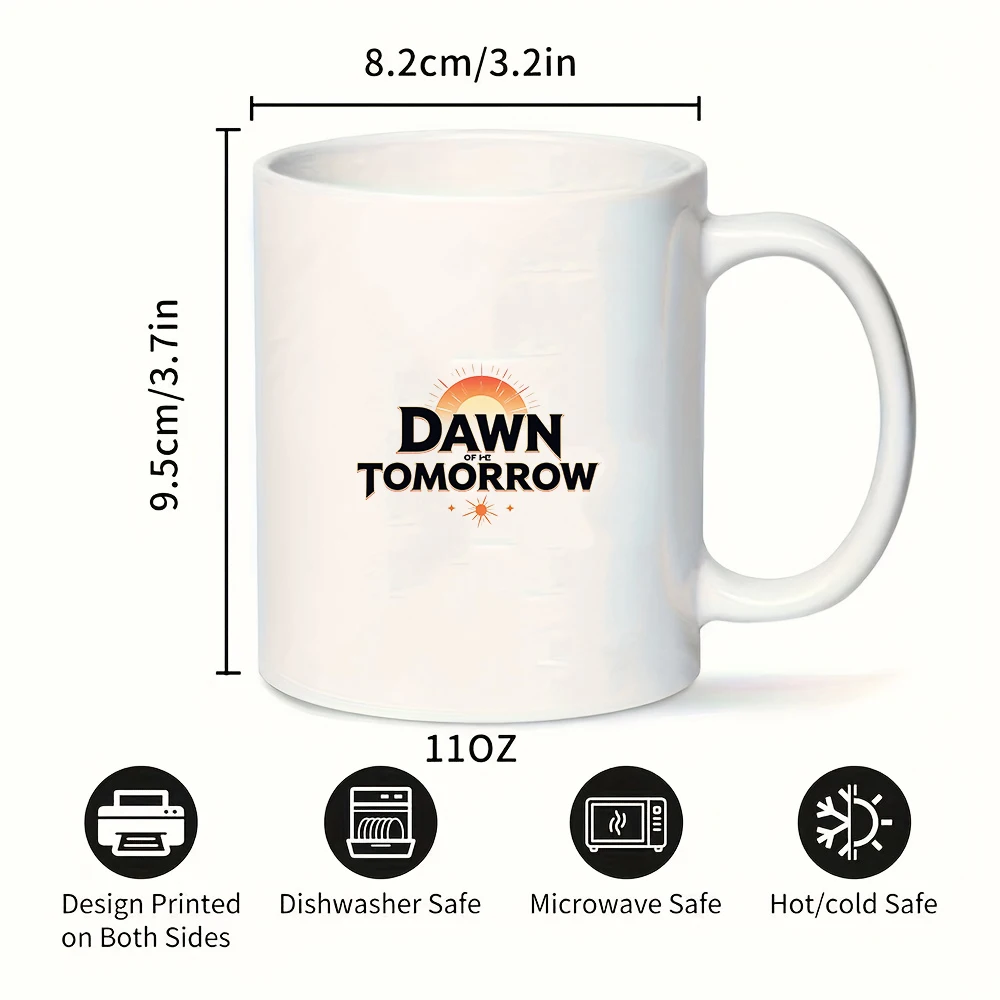 Tasse créative de 11 oz + Dawn of Tomorrow + tasse de boisson froide et chaude pour enfants - Cadeau de Noël pour la famille et le bureau
