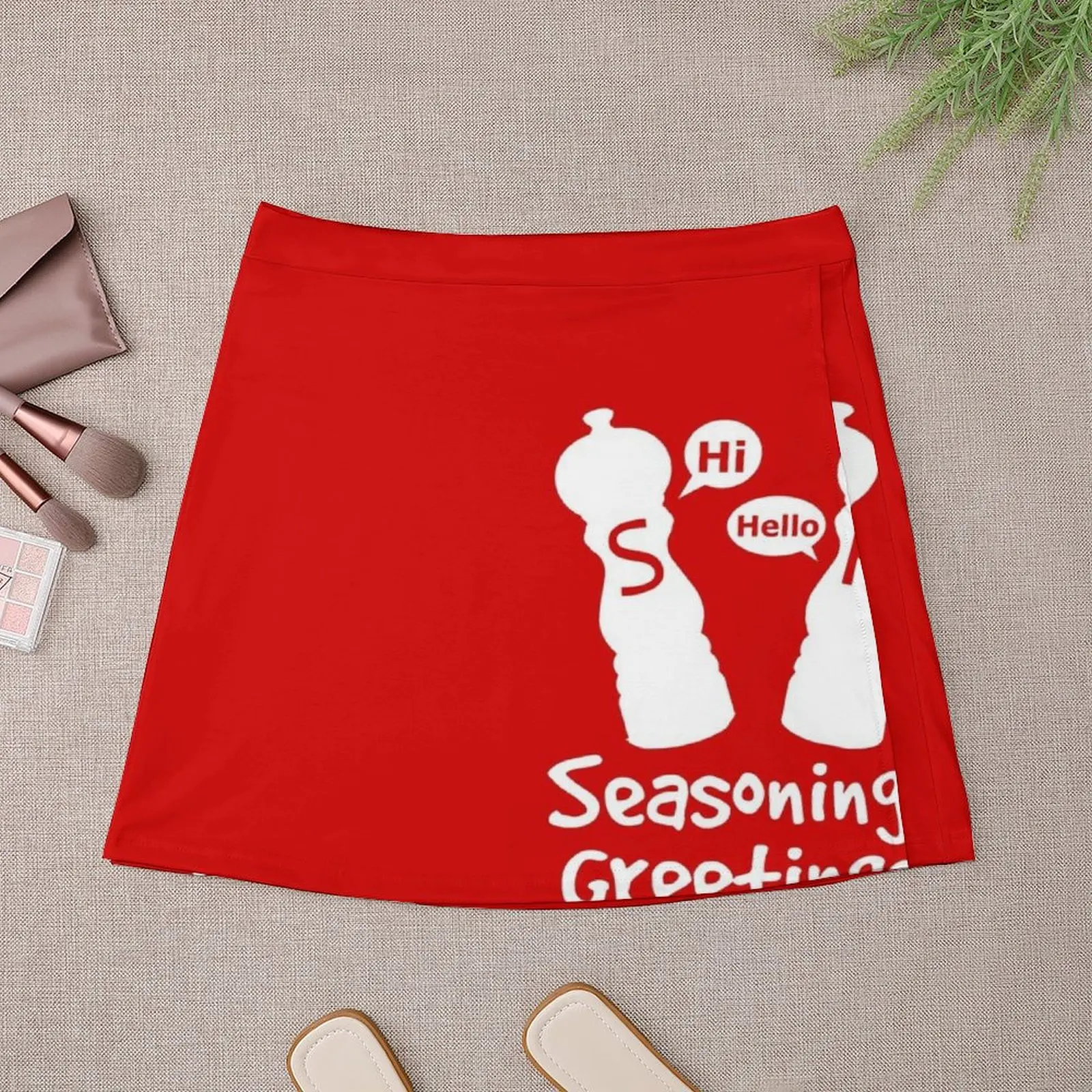 Bumbu Salam Rok Mini Rok Pakaian Musim Panas untuk Wanita 2025