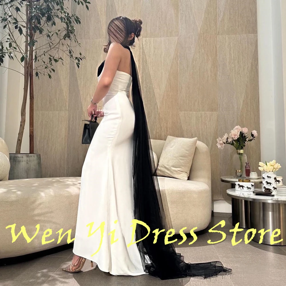 Fashion Halter Jersey Bespoke Occasion Gowns Straight Floor Length Elegant Sleeveless Evening Dresses Photo Color Watteau Train