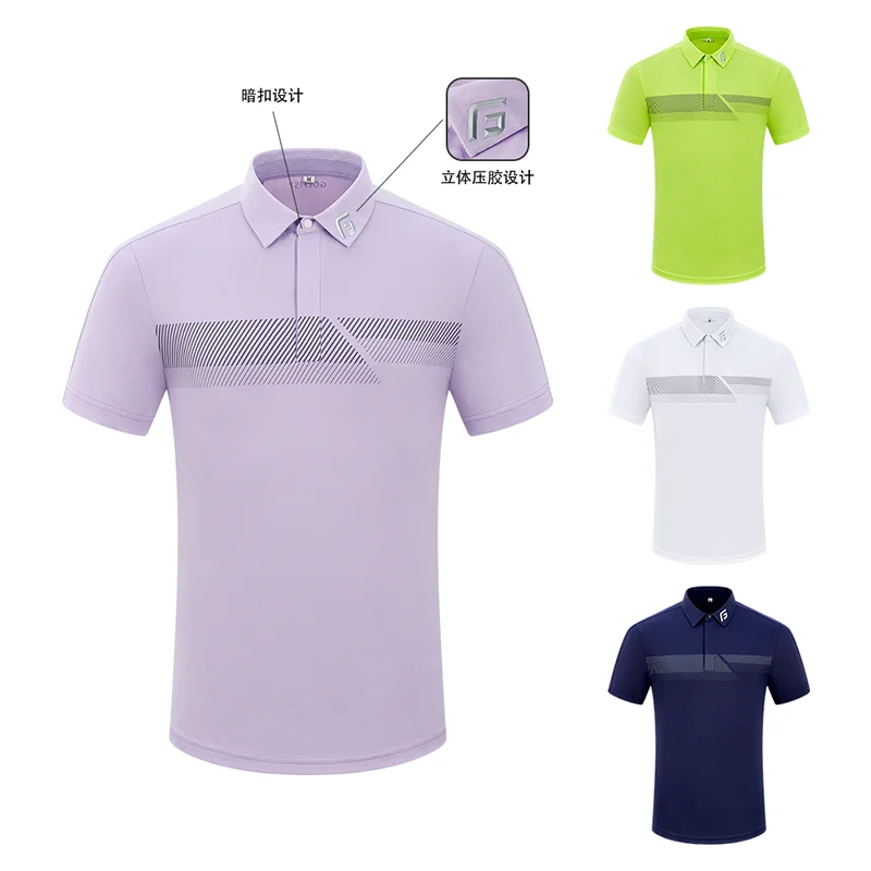 Golfist Golf Golf Shirts Men Brand Clothing Breathable Quick Dry Golf Short Sleeve Shirt Men's Shirts Turn-down Collar