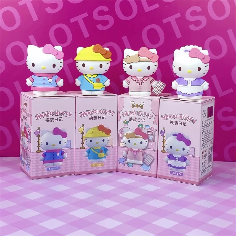 Hot Cartoon Anime Figures Sanrio Hello Kitty Peripheral Model Action Figure Toys Desktop Decoration Ornament Gift For Children