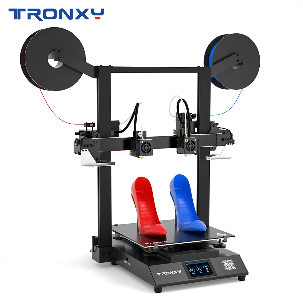 Tronxy Gemini S IDEX зеркальная копия 3D принтер многоцветный 2 цвета 2 головки Независимый двойной экструдер большой FDM 3d-печать