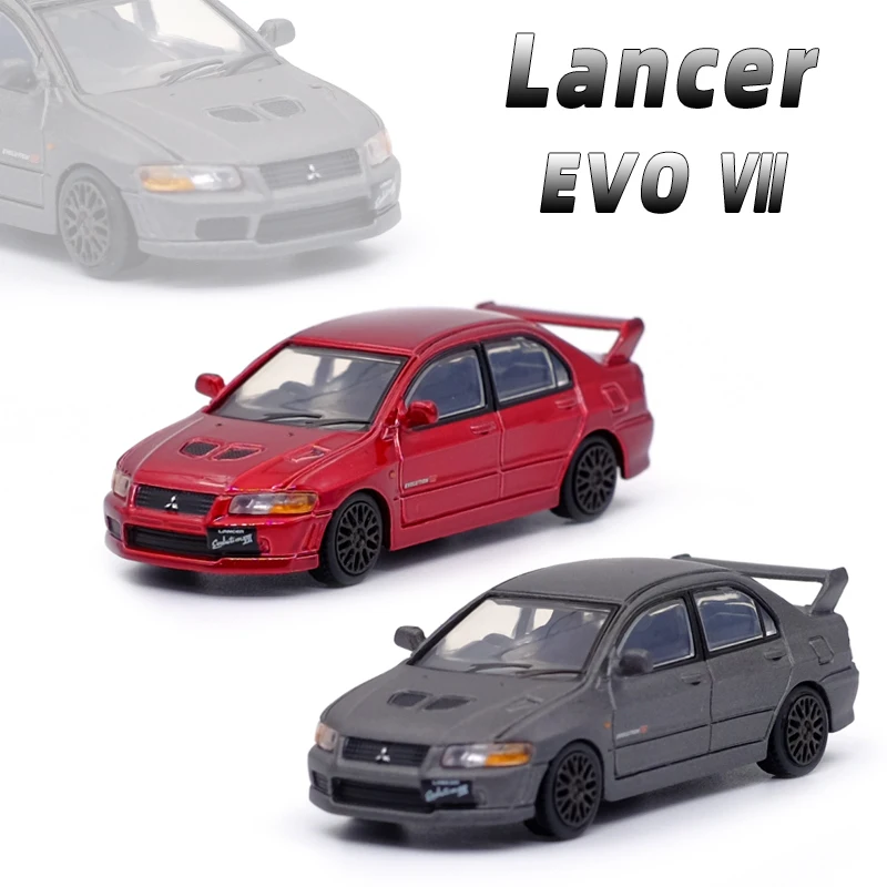 

Модель спортивного автомобиля JKM 1/64 Lancer EVO Ⅶ, литая модель автомобиля, Металлическое шасси, амортизационная Коллекционная модель, украшения