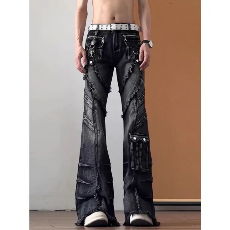 

Women Y2k Gothic Baggy Jeans 2025 Autumn Harajuku 2000s 90s Punk Denim Trousers Vintage Oversize Cargo Pants Clothes
