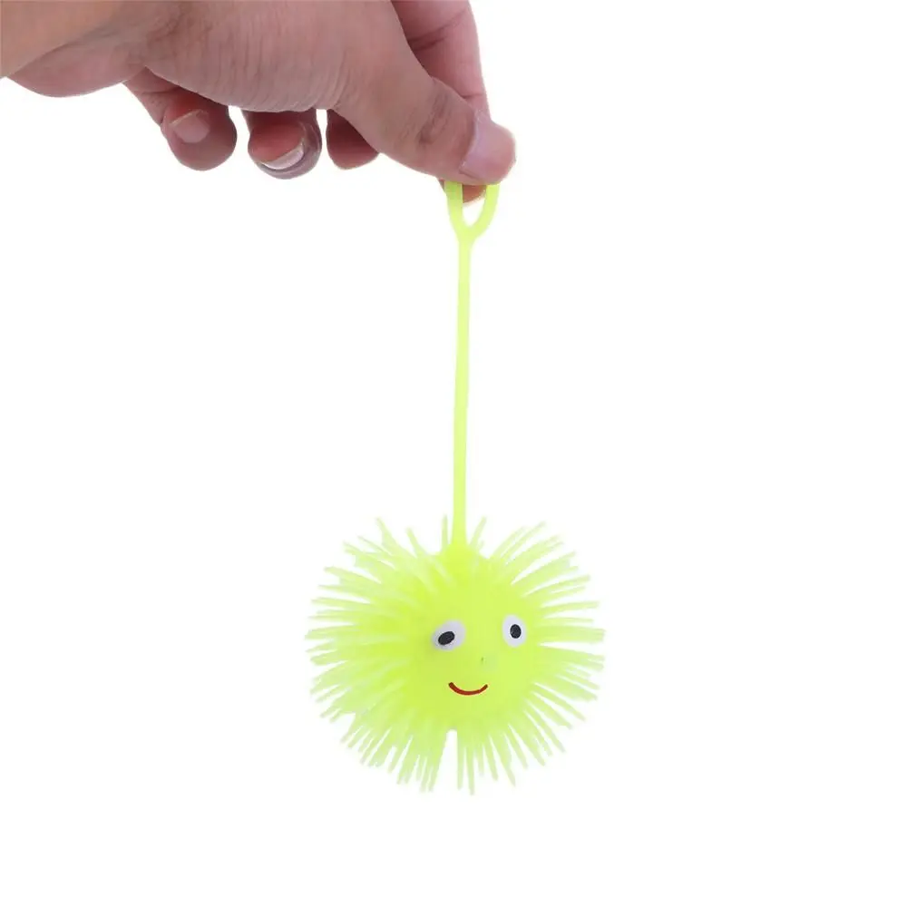 Kinderen Geschenken Baby Elastisch Speelgoed Kinderen Volwassen Rubberen Speelgoed Vent Bal Gloeiende Haar Flash Bal LED Light Up Speelgoed Elastische Glow Haarbal