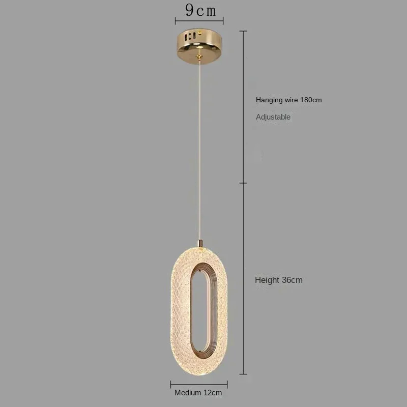 Lampe à suspension LED en spirale, lampe à suspension moderne à hauteur réglable, lampe à suspension dorée pour îlot de cuisine, lampe à suspension de restaurant