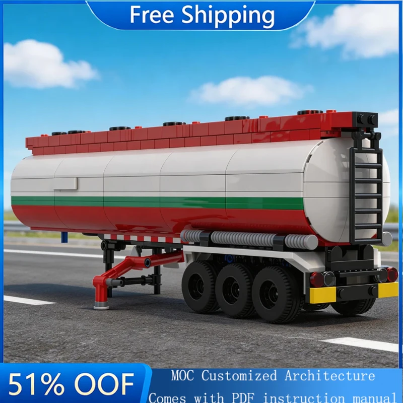 

Набор для сборки модели газовоза MOC City Engineering из 517 деталей, технологический конструктор, креативная развивающая игрушка для детей, рождественский подарок