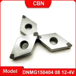 CBN turning tool DNMG150404 DNMG150408 DNMG150412 -4V machining high hardness materials such as hard steel and cast iron DNMG