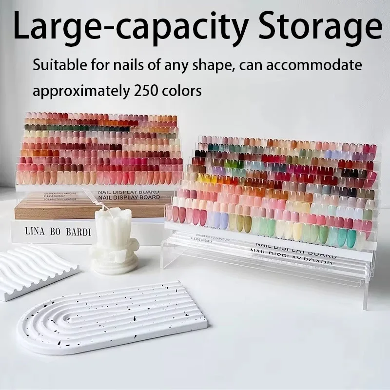 Large Capacity Nail Art Color Board Nail Model Storage Rack Display Board Manicure Showing Shelf Wearing Nail Tips  For Salon
