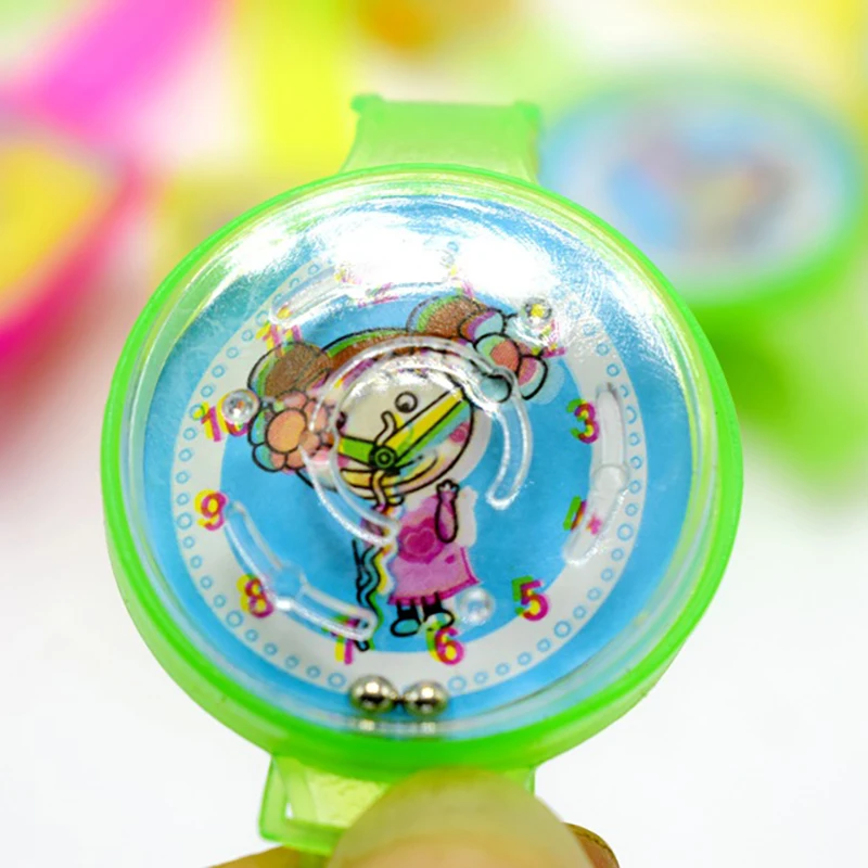 10Pc Children's Watch Ball Track Maze Intellectual Puzzle Toys Kids Party Supplies Birthday Party Funny Favors Small Gifts