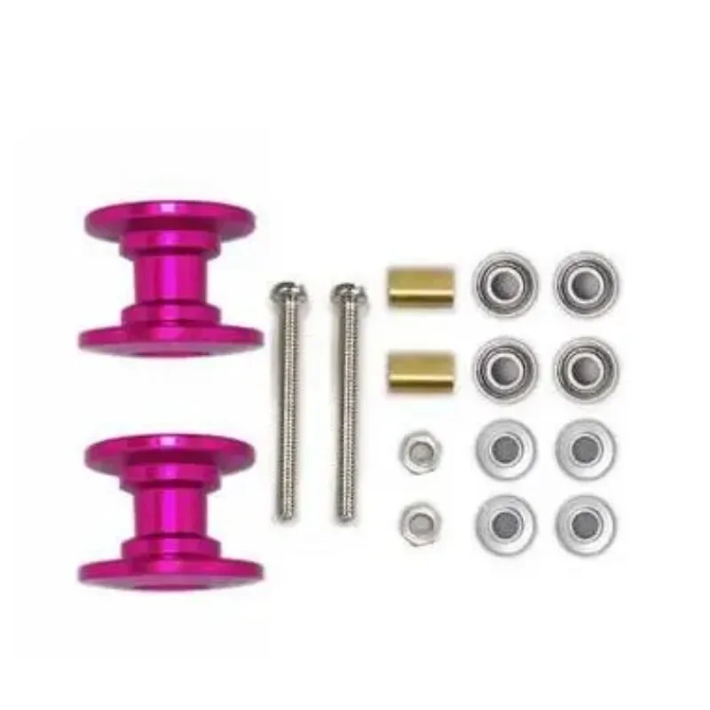 2Pcs 13-12mm Colored Double Guide Rollers for Tamiya Mini 4WD Car