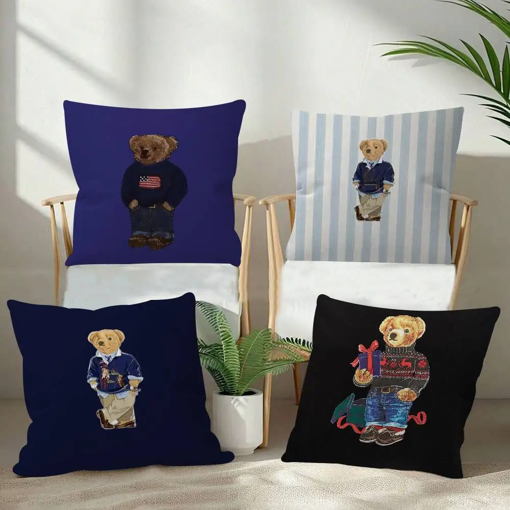 cute Furry cute Bear Polo   pillow cover sofa cushion cover home room decoration children gift