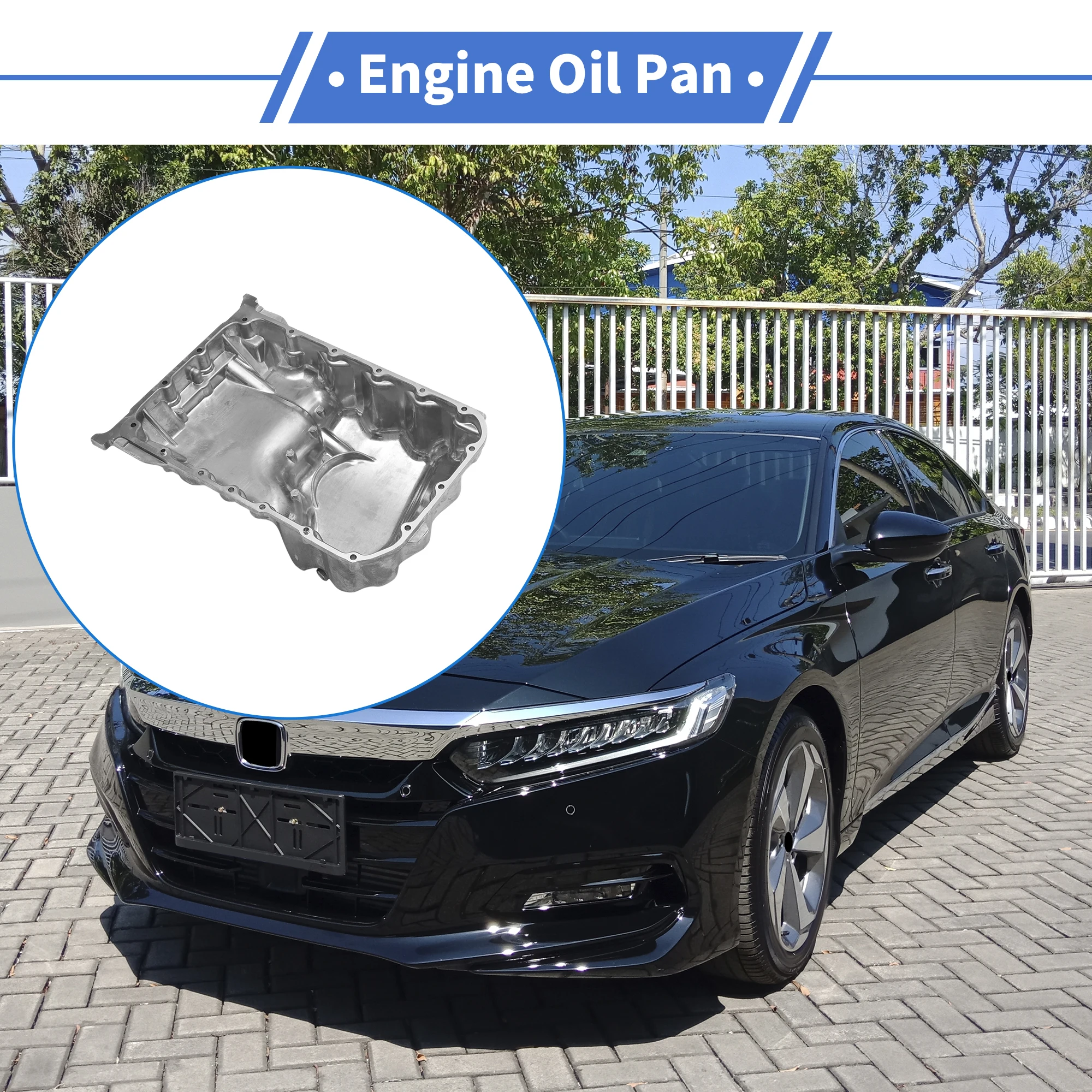 

UXCELL 1 Pc No.11200P8AA00 Engine Oil Pan for Honda Accord 1998-2002 Steel Silver Tone