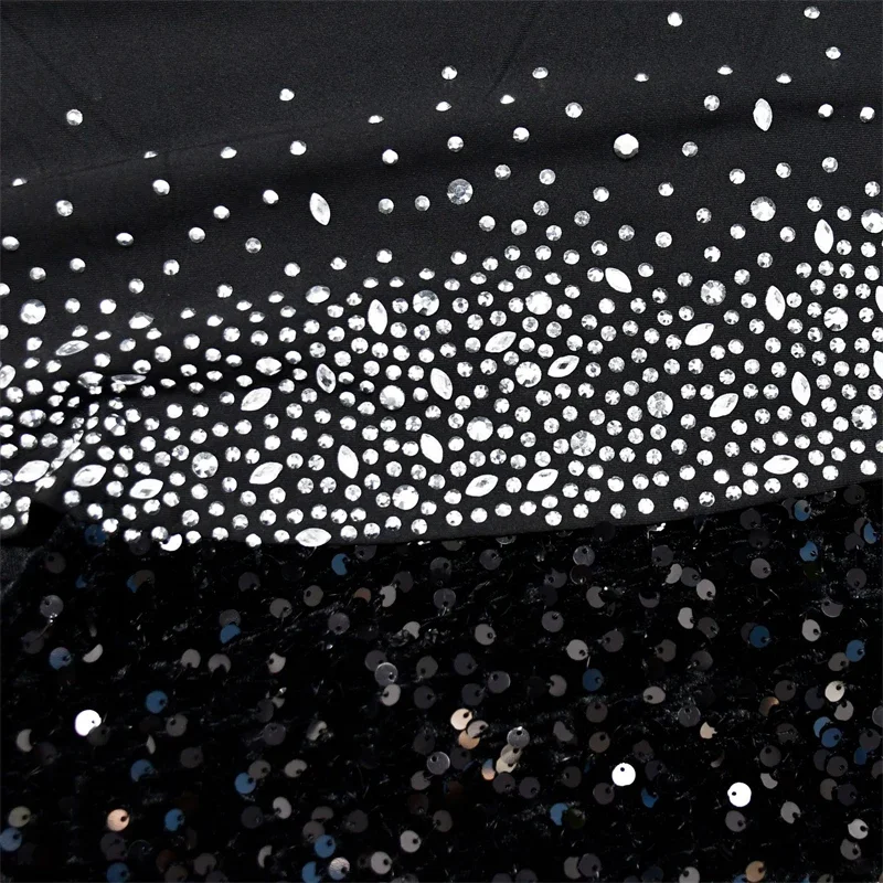 Luxury Sparkly High Split Mermaid Long Dresses for Women Evening Wedding Celebrity Sequined Diamonds Nightclub Party Maxi Dress