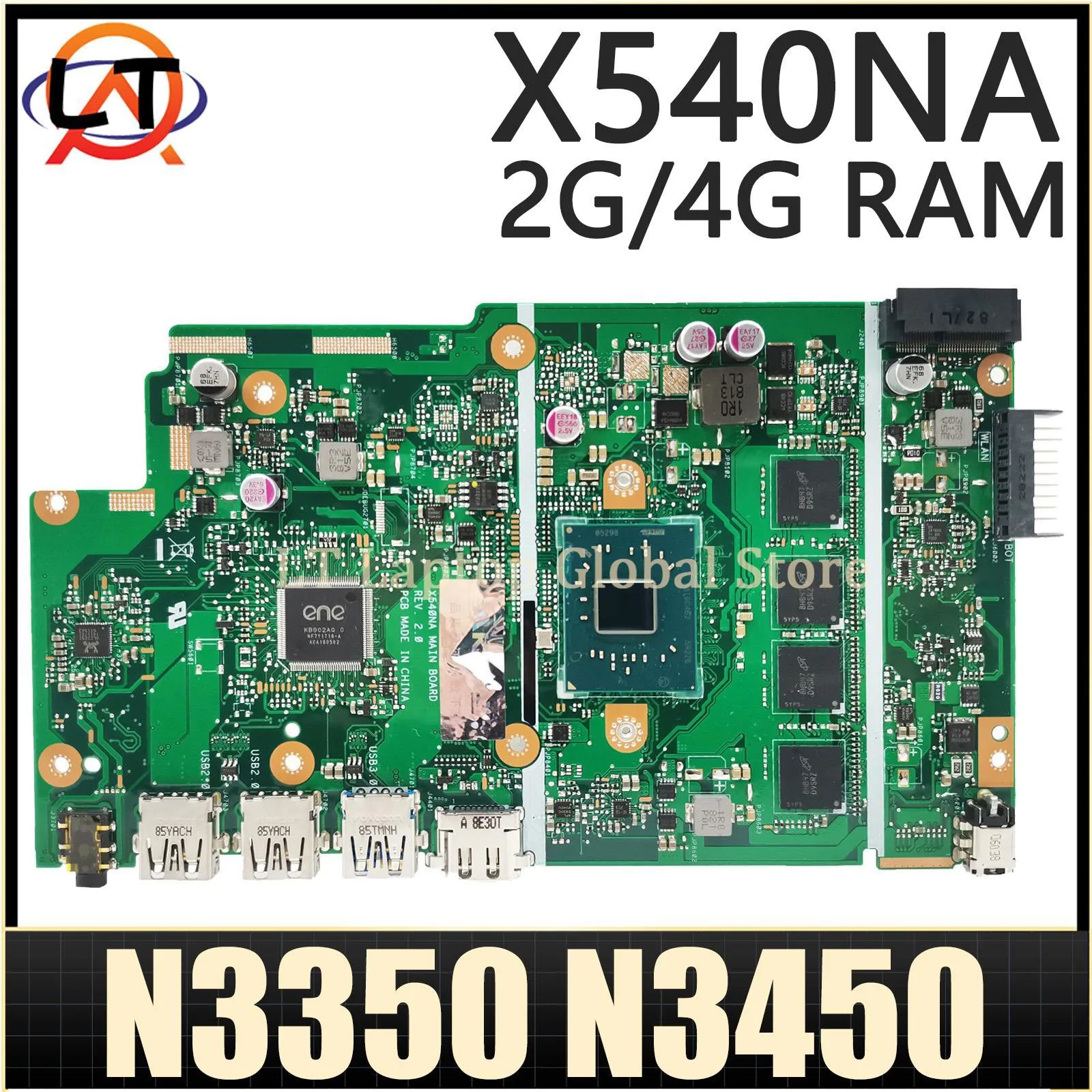 

X540NA Mainboard For ASUS R540N F540N A540N X540N D540N Laptop Motherboard N3350 N3450 RAM-2GB/4GB