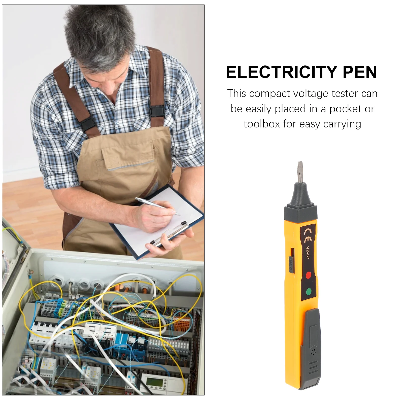 

Contactless Voltage Tester Pen Electric Detection Tool Buzzer Alert Live Wire Checker Null Tester Safety Test Device Voltage