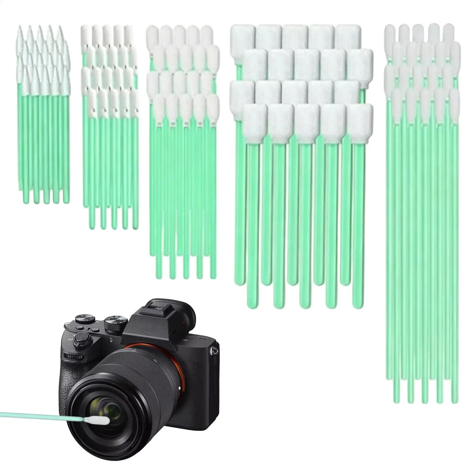 Lint-Free Cleaning Swabs 100Pcs Precision Pointed Foam Microfiber Cleaner Cotton Tips Printer Scanner Headphone Keyboard Lab