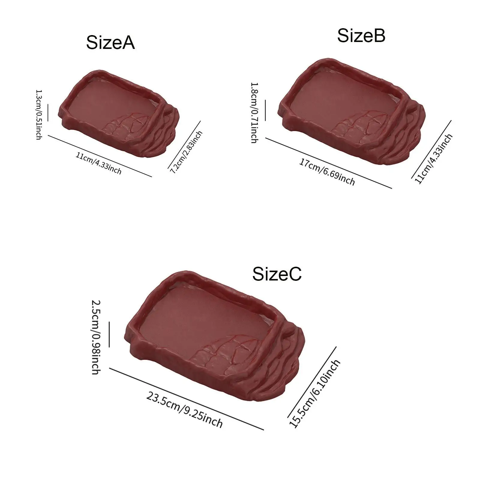 Reptile Ramp Food Bowl Habitat Feeder for Scorpion Terrarium Decor