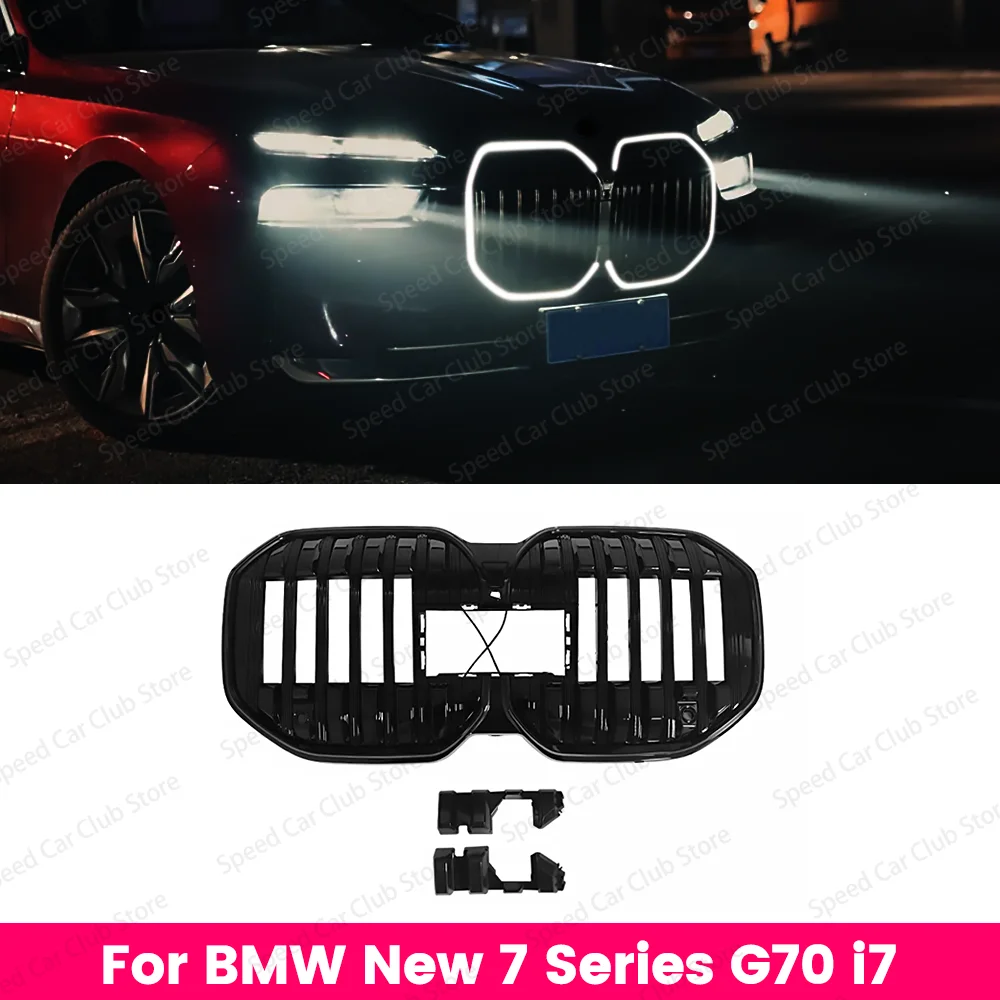

Car LED Light Luminous Grille For BMW G70 i7 New 7 Series Bright Black Kidney Front Grill Grid M Sport With Lamp Refit Accessor