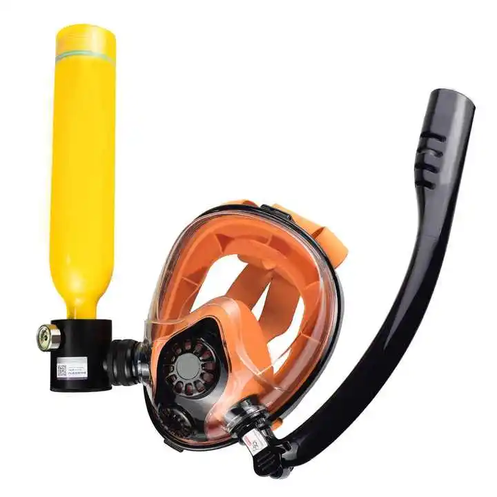 Air Diving Equipment Mini Scuba Lung Tank 0.5L Small Oxygen Lung Tank With Full Face Snorkel Mask