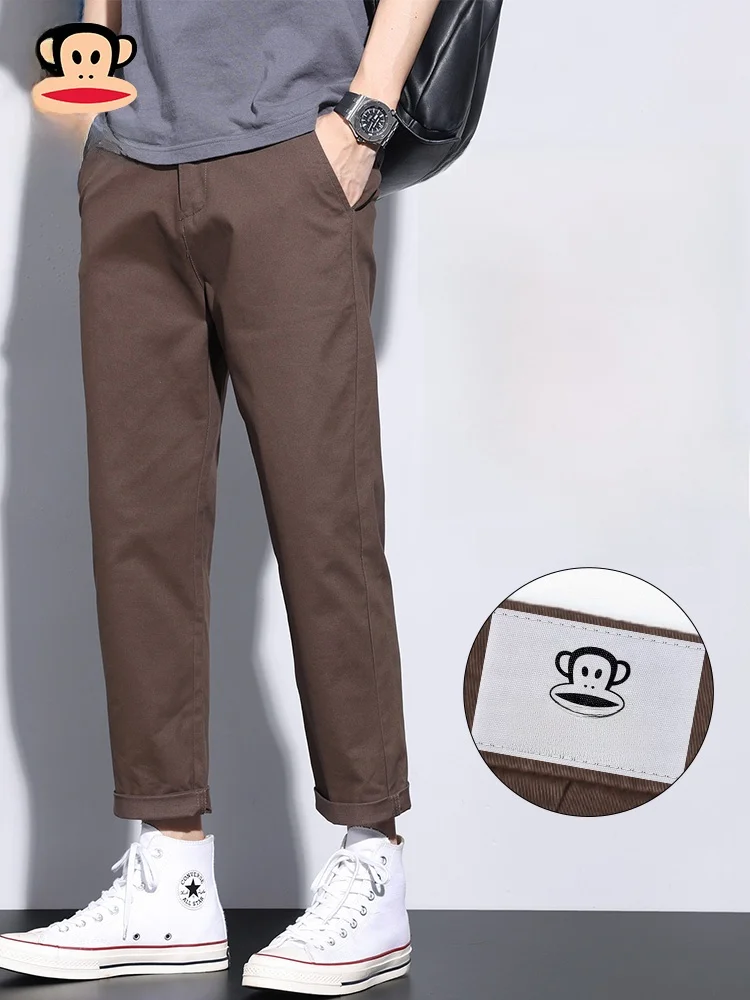 

Мужские повседневные брюки Paul Frank в стиле ретро, легкие, свободного кроя, укороченные (9/10), прямые, из хлопка, для весны, в уличном стиле