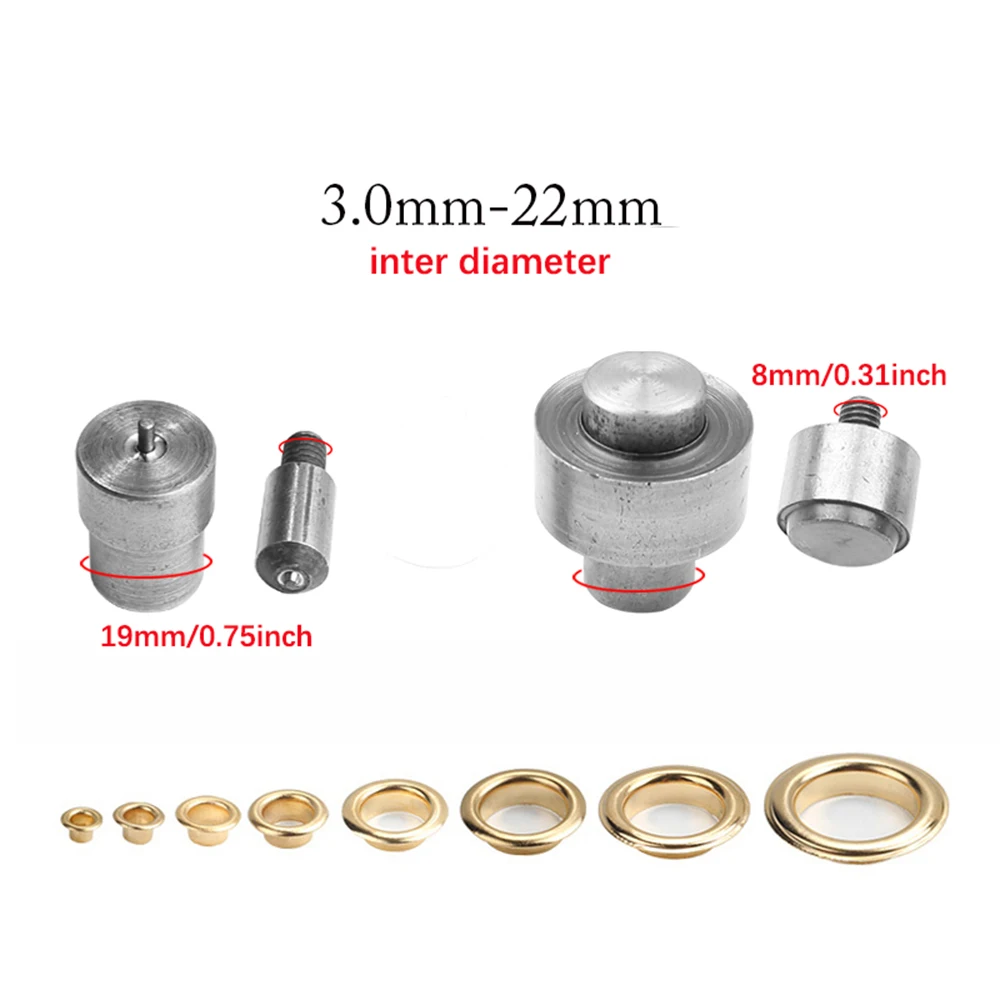 2.0-20mm Eyelet Tool Punch Hole Grommet Dies for Hand Punch Press Mold for Cloth Leathercraft Scrapbooking Sewing Accessorie