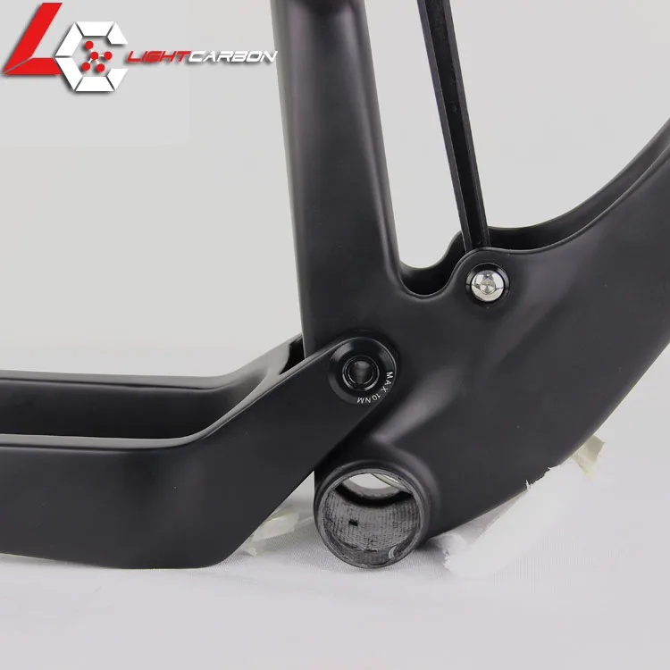 Quadro de MTB LCFS911 29er com suspensão total, material de fibra de carbono, estrutura de alta estabilidade, peças de bicicleta, acessórios para pneus, premium.