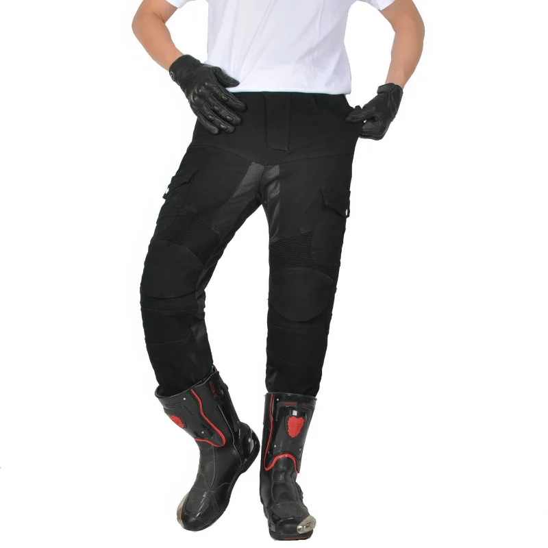 

2026 New Fashion Men's Motorcycle Riding Jeans, Summer Anti-Fall Motorbike Pants with Protective Gear, Racing Rider Trousers