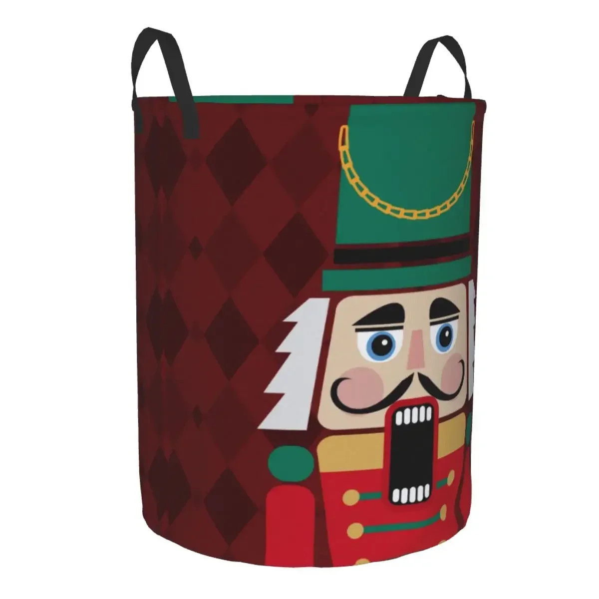 Nutcracker Doll Laundry Hamper Large Clothes Storage Basket Cartoon Toy Soldier Christmas Gift Toys Bin Organizer for Boy Girl