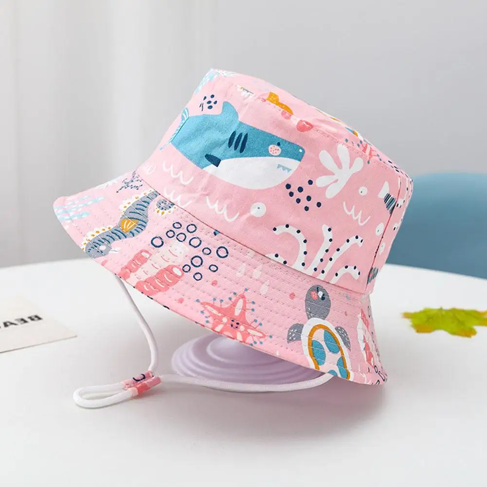 Детская шляпа для бассейна с мультяшным принтом, милая машина с динозавром, летняя детская пляжная шляпа от солнца из чистого хлопка, уличная детская рыбацкая кепка