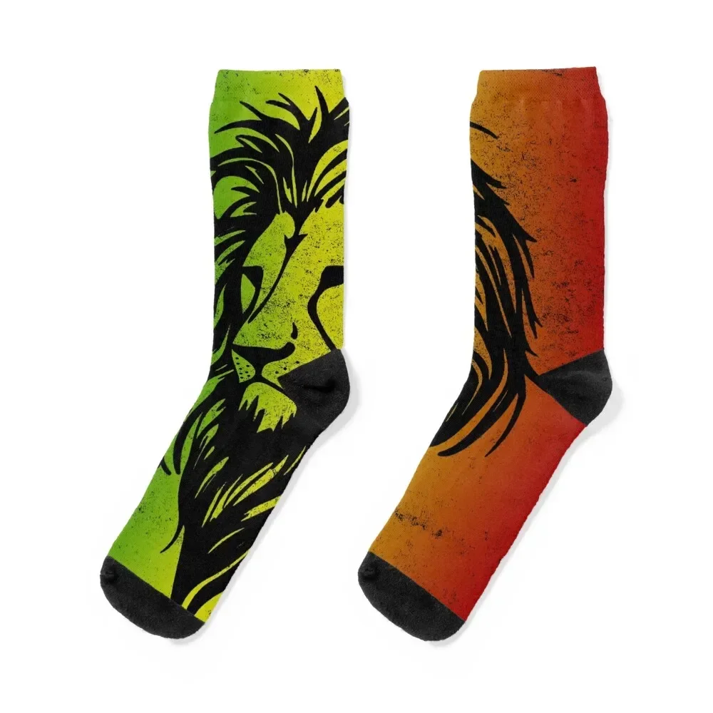 Rasta lion pattern Socks man Hiking boots Socks Women's Men's