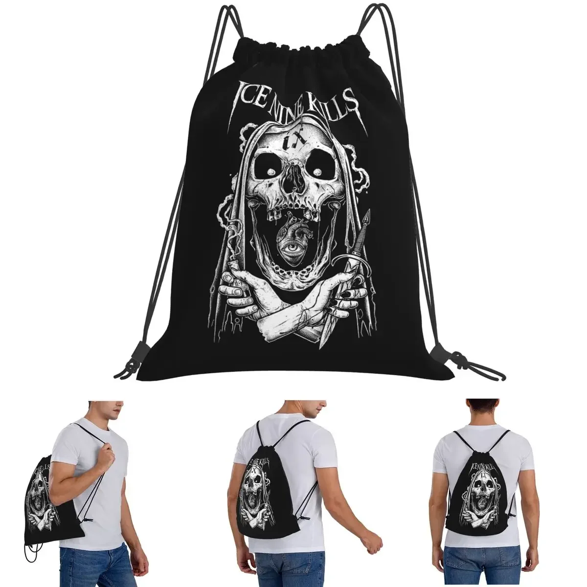 

Рюкзаки Michele Nolli Ice Nine Kills, модные портативные сумки на шнурке, спортивная сумка, сумки для книг для путешествий, школы