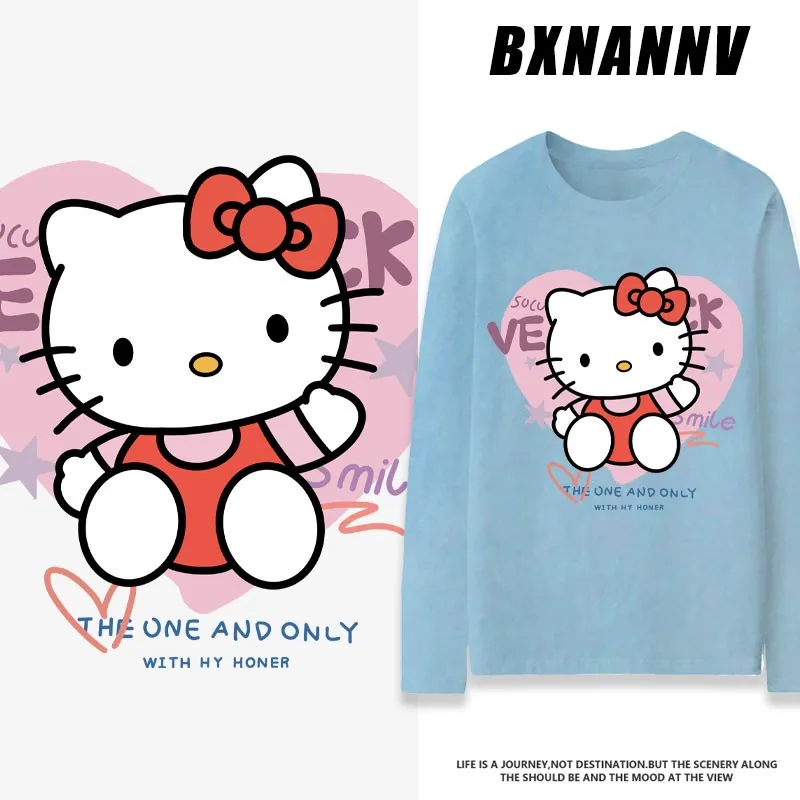 

Hellokitty Kulomi Joint T-shirt Women Long Sleeve Sanli Goulou Laurel Dog Melody Pure Cotton Girls Clothes